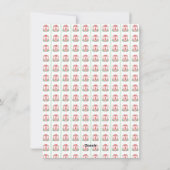 Kerst Rode Deur Monogram Foto Grandmillennial Feestdagenkaart (Achterkant)