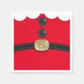 Kerst Rode Elf buik Monogram Vakantie Party Servet (Voorkant)