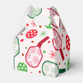Kerst rode en groene pickleball peddels bedankdoosjes (Achterkant)