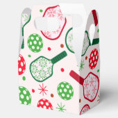 Kerst rode en groene pickleball peddels bedankdoosjes (Geopend)