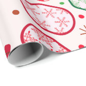 Kerst rode en groene pickleball peddels cadeaupapier (Rol Hoek)