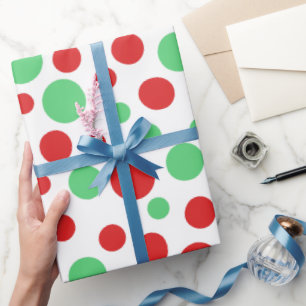 Kerst rode en groene stippen cadeaupapier
