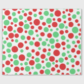 Kerst rode en groene stippen cadeaupapier (Vlak)