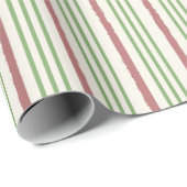 Kerst rode en groene strepen patroon cadeaupapier (Rol Hoek)