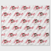 Kerst rode foto typografie cadeaupapier (Vlak)