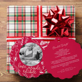 Kerst Rode Foto Vakantie Bakken Ornament Kaart