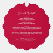 Kerst Rode Foto Vakantie Bakken Ornament Kaart (Achterkant)