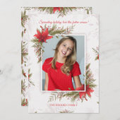 Kerst Rode foto vakantie Kaart verticaal (Voorkant / Achterkant)