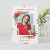 Kerst Rode foto vakantie Kaart verticaal (Staand voorkant)