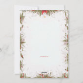 Kerst Rode foto vakantie Kaart verticaal (Achterkant)