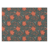 Kerst  Rode Groene Bessen Poinsettia Tafelkleed (Voorkant (Horizontaal))