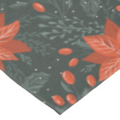 Kerst  Rode Groene Bessen Poinsettia Tafelkleed (Gekanteld)