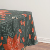 Kerst  Rode Groene Bessen Poinsettia Tafelkleed (Voorbeeld)