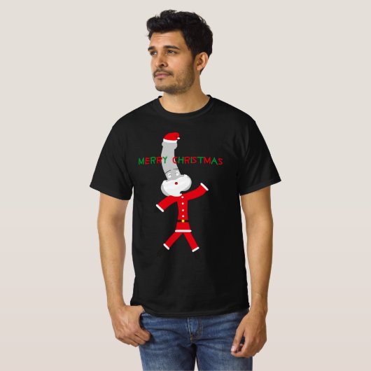 " kerst " rode groene santa claus " t-shirt (Voorkant volledig)