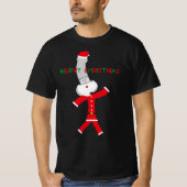 " kerst " rode groene santa claus " t-shirt (Voorkant)