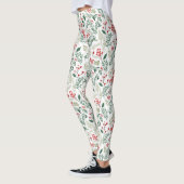 Kerst Rode Hulst Bessen Leggings (Links)
