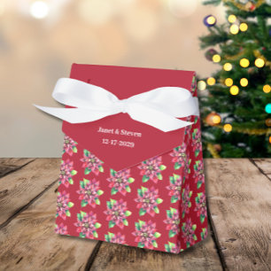 Kerst Rode Huwelijk cadeau doos Bedankdoosjes