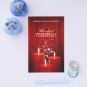 Kerst Rode Kaarsen evenement flyer (Enkel)