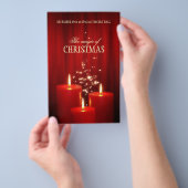 Kerst Rode Kaarsen evenement flyer (Hand)