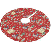 Kerst rode kabouters boerderij bedrijf logo kerstboom rok (Gekanteld)