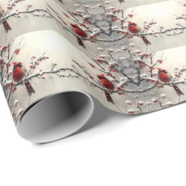 Kerst rode kardinaal inpakpapier