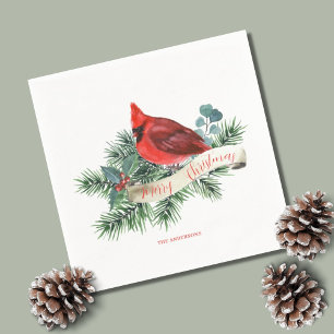 Kerst Rode Kardinaal Naam Servet