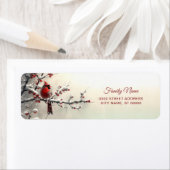 Kerst Rode Kardinaal Terugkeer Adres Lab Etiket (Insitu)