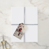 Kerst Rode Kardinaal Vakantie Cadeau Label Cadeaulabel (Met Touw)