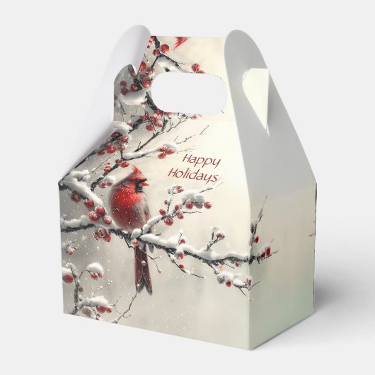 Kerst Rode Kardinaal Vakantie Cadeaudoos Bedankdoosjes (Achterkant)