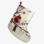 Kerst Rode Kardinaal Vakantie Stocking Grote Kerstsok (Voorkant (Hangend))