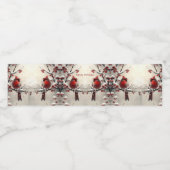 Kerst Rode Kardinaal Vakantie Water Fles Label Waterfles Etiket (Enkel label)