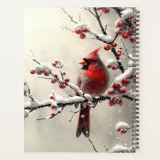 Kerst Rode Kardinaal Vakantieplanner Planner (Achterkant)