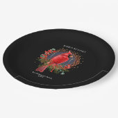 Kerst Rode Kardinaal Yule Solstice Boho Vakantie Papieren Bordje (Gekanteld)