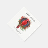 Kerst Rode Kardinaal Yule Solstice Boho Vakantie Servet (Hoek)