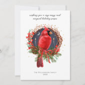 Kerst Rode Kardinaal Yule Solstice Vakantie Kaart (Voorkant)