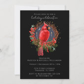 Kerst Rode Kardinaal Yule Solstice Vakantie Party Kaart (Voorkant)