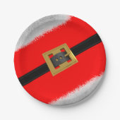 Kerst Rode Kerstman Party Papieren Borden Papieren Bordje (Voorkant)