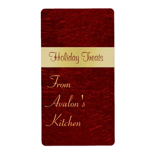 Kerst Rode Keuken Treat Baking Label (Voorkant)