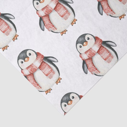 Kerst rode pepermunt pinguïns tissuepapier (Detail)