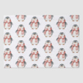 Kerst rode pepermunt pinguïns tissuepapier (Voorkant)