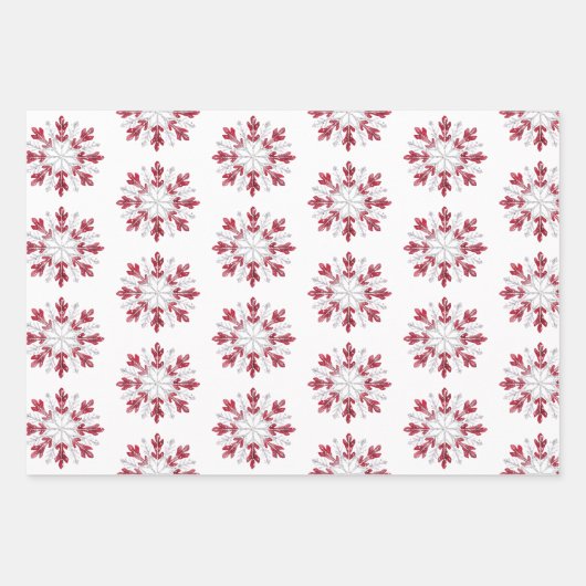 Kerst Rode Pepermunt Snowman Snowflake Penguin Inpakpapier Vel (Voorkant 2)