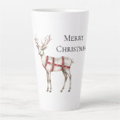 Kerst rode pepermunt witte hert latte mok (Voorkant)