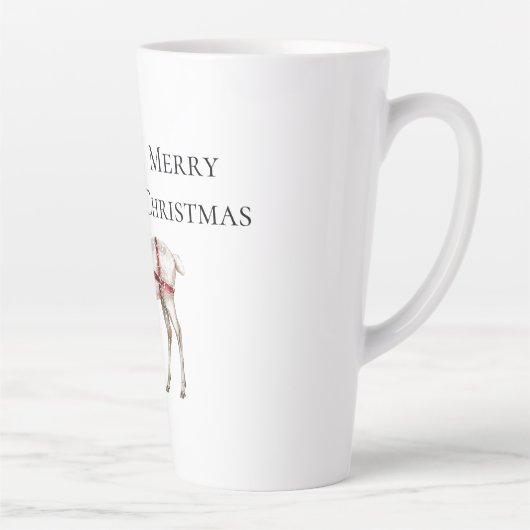 Kerst rode pepermunt witte hert latte mok (Rechts)