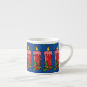 Kerst Rode Pilaarkaars met Hulst Espresso Kop (Rechts)