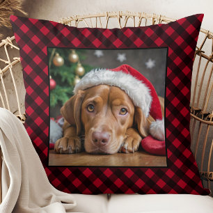 Kerst Rode Plaid Huisdier Hond Gepersonaliseerde F Kussen
