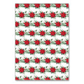 Kerst Rode Poinsettia Bloemen bruiloft Kaart (Achterkant)