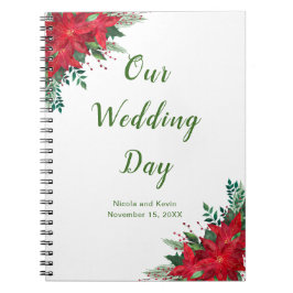Kerst Rode Poinsettia Bloemen Wedding Planner Notitieboek