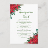 Kerst Rode Poinsettia Huwelijksreis Fonds Informatiekaartje (Voorkant)