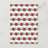 Kerst Rode Poinsettia Huwelijksreis Fonds Informatiekaartje (Achterkant)