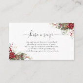 Kerst Rode Poinsettia Recept Verzoek Bijlage  (Voorkant)